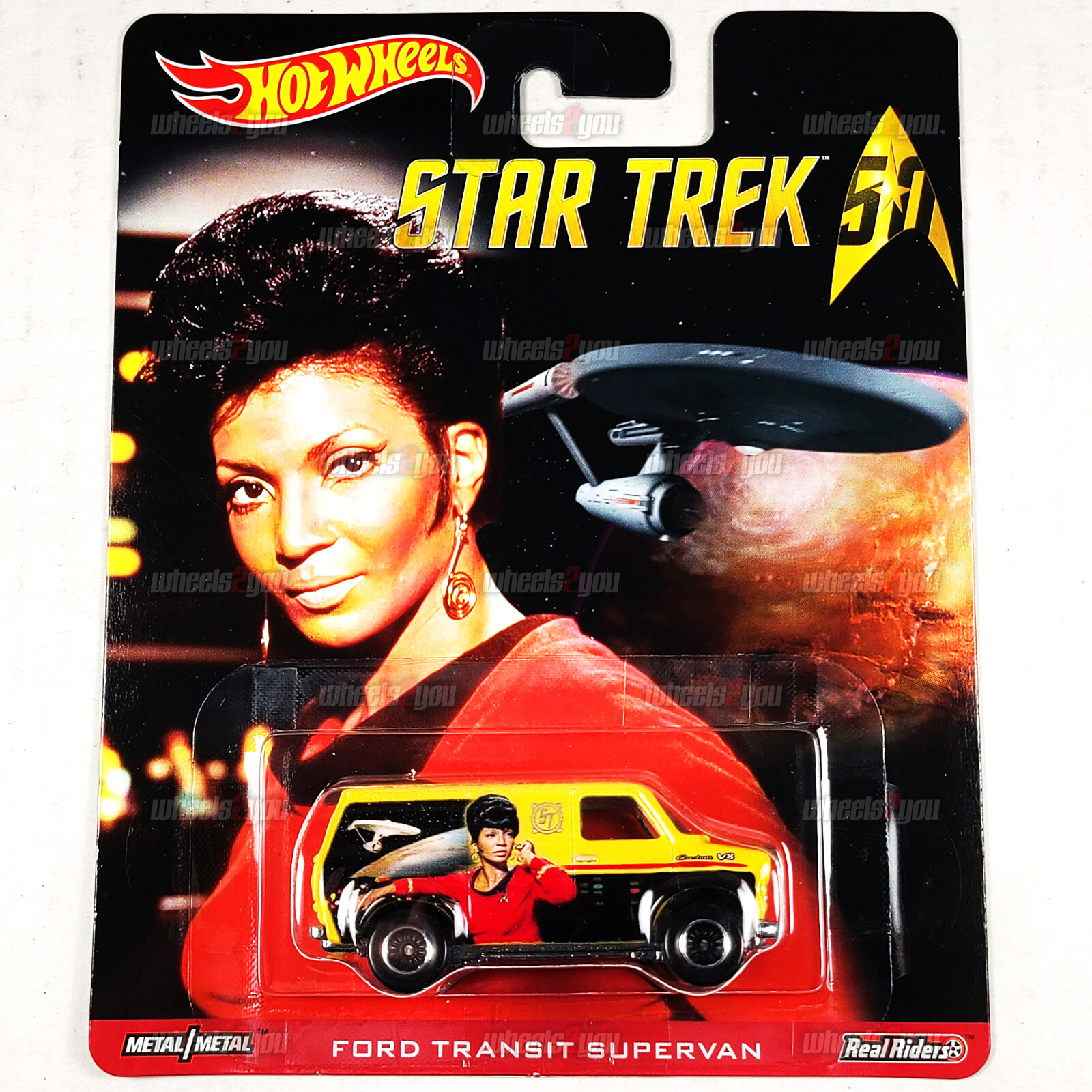 2016 Hot Wheels FORD TRANSIT SUPERVAN LT. Uhura Nichelle Nichols- Star Trek 1:64