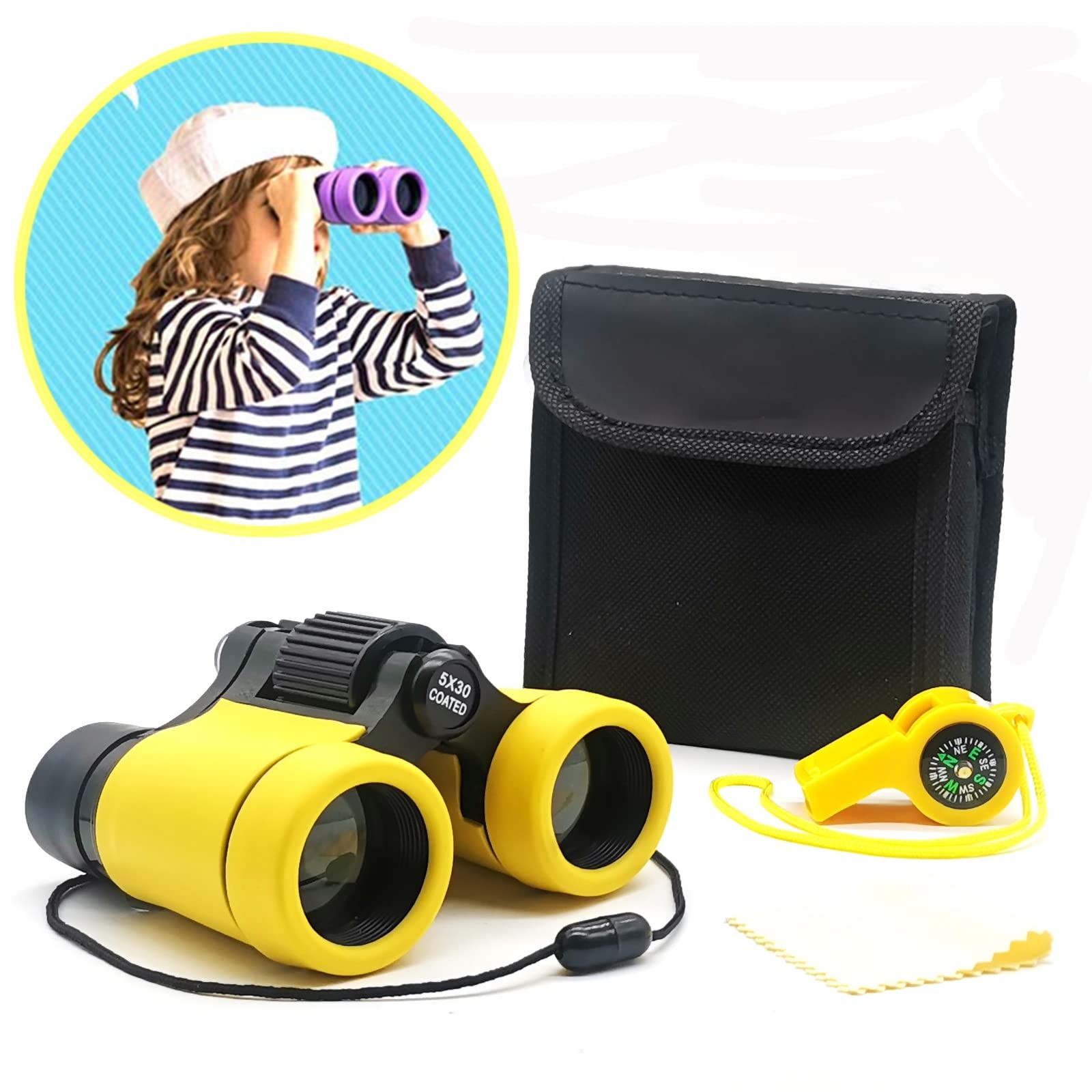 Binoculars for Kids Best Gifts for 3-12 Years Boys Girls High-Resolution Opti…