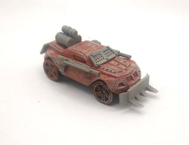Custom Mad Max Zombie War Wasteland Road Warrior Truck 1/64 Hot Wheels Vehicle