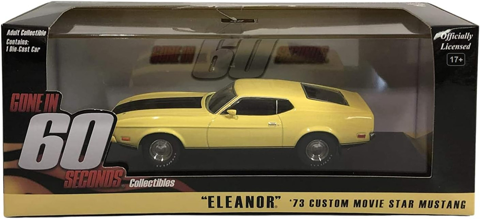 1973 Ford Mustang Mach 1 Yellow Eleanor Gone in Sixty Seconds Movie (1974) 1/43