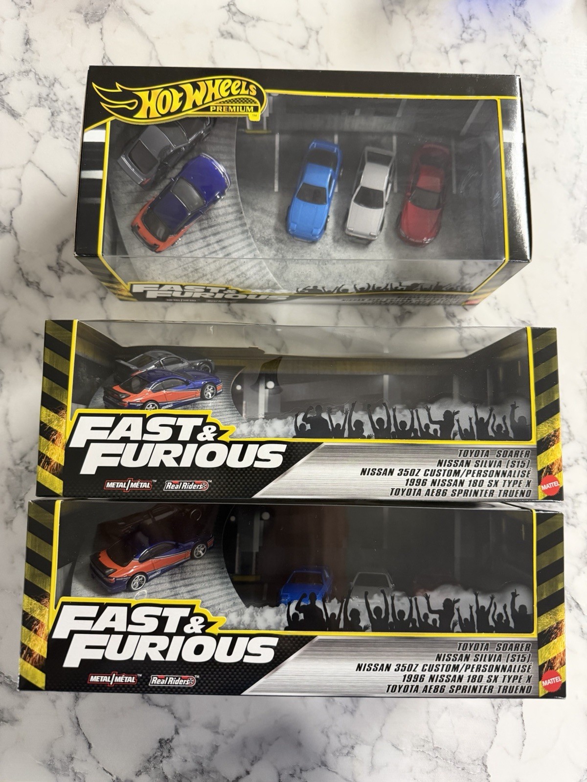 2025 Mattel Hot Wheels Premium Fast & Furious Tokyo Drift Diorama Box Lot Of 3