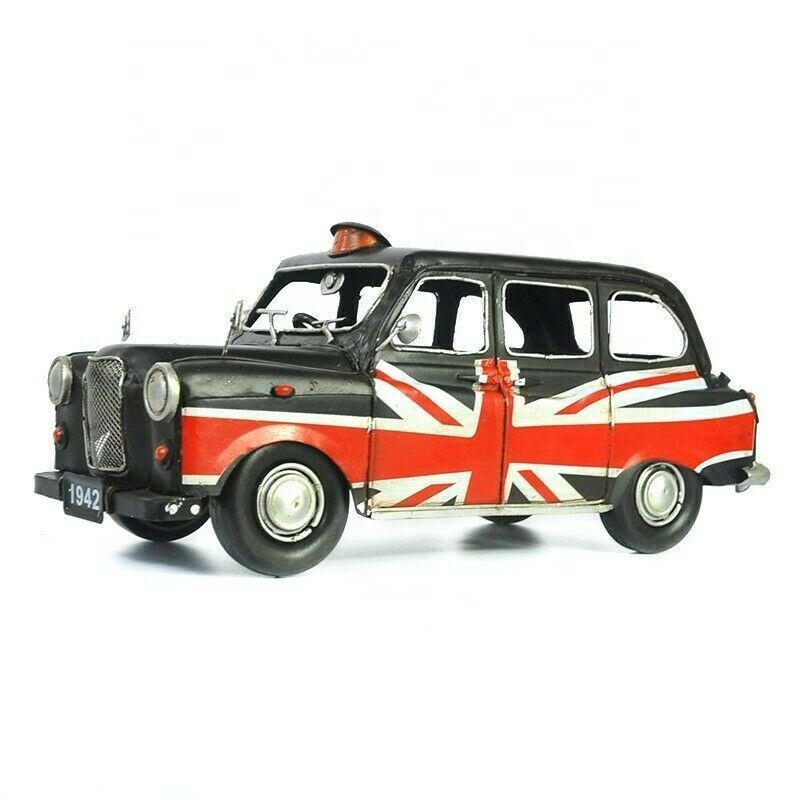 Metal United Kingdom Cab Vintage 1960’s TAXI Sedan Model Art Sculpture Gift