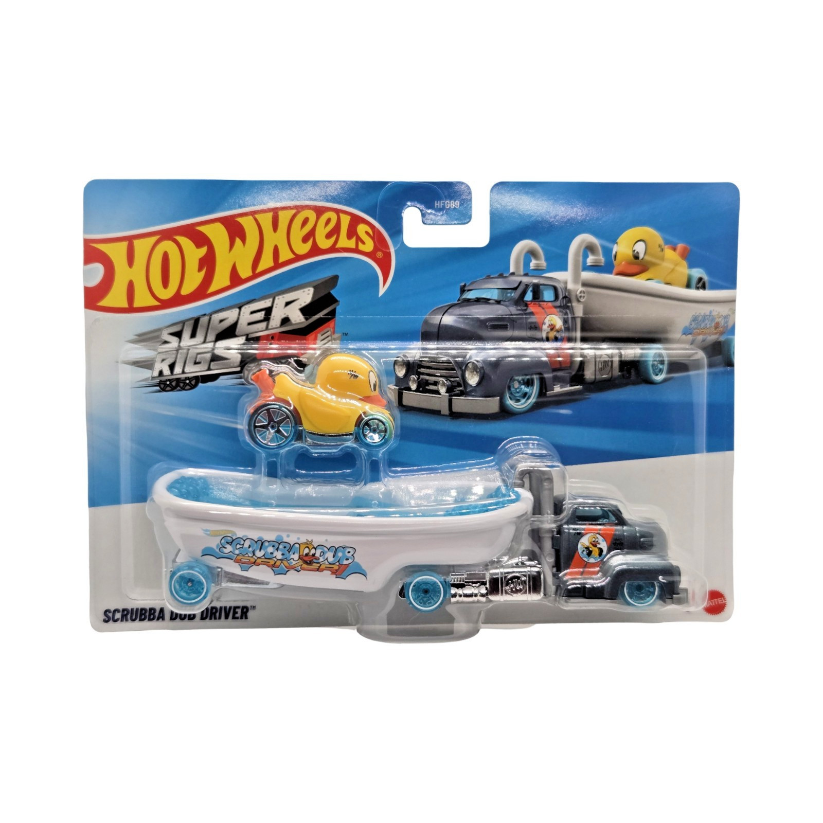 2025 Hot Wheels Scrubba Dub Driver SUPER RIGS Yellow Duck VHTF