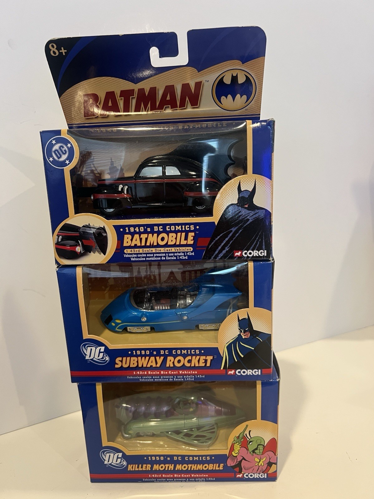 Corgi Batman DC Comics Batmobile 1:43 Diecast Car Multicolor Unopened Box