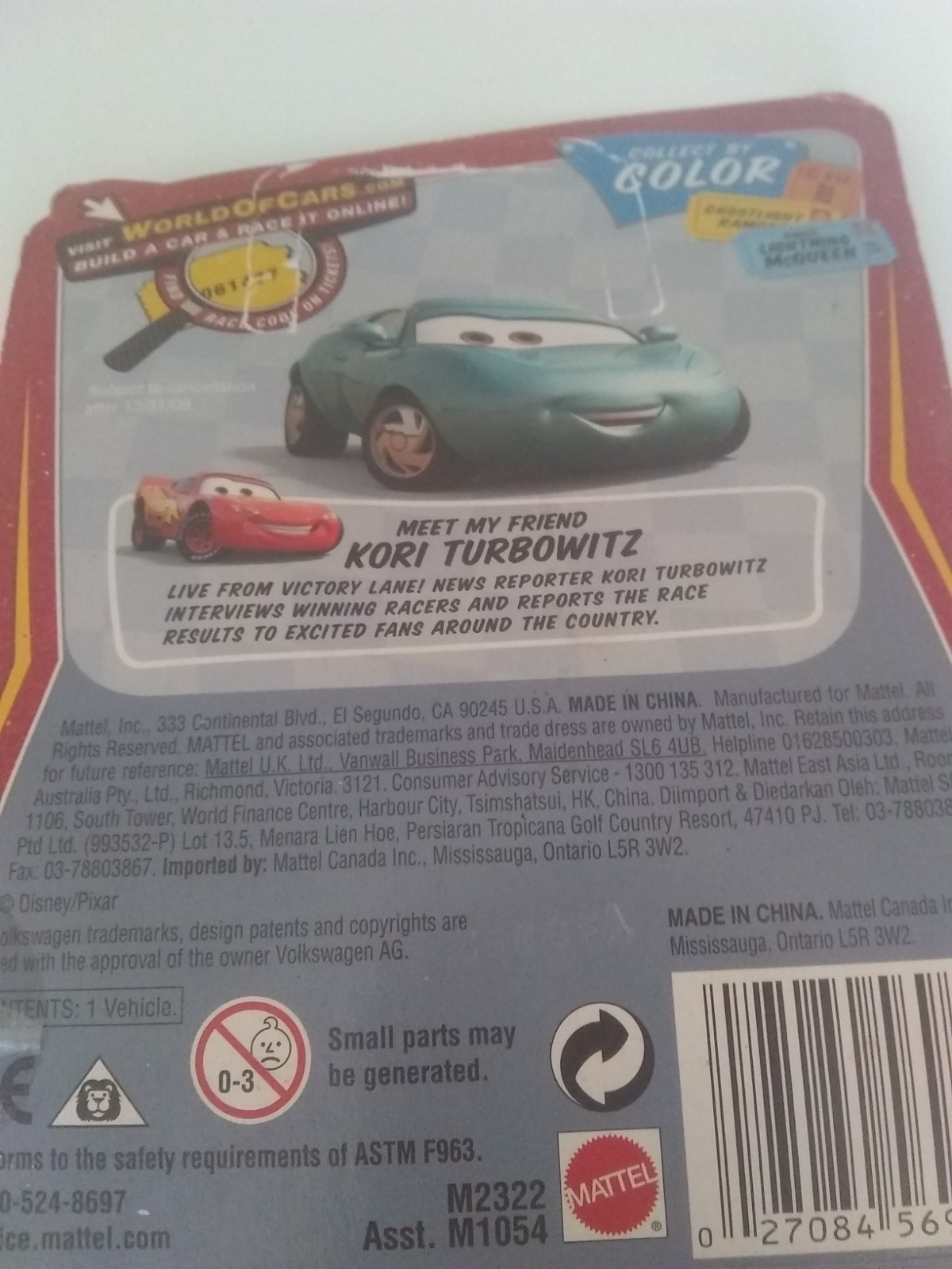 Disney Pixar Cars Fillmore Die Cast and Plastic Vehicles