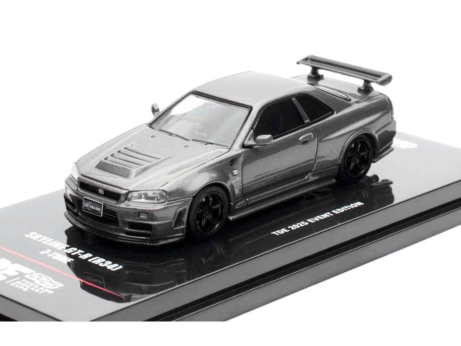 NISSAN SKYLINE GT-R R34 Z-TUNE RHD GRAY TDE 25 1/64 INNO MODELS IN64-R34ZT-TDE25