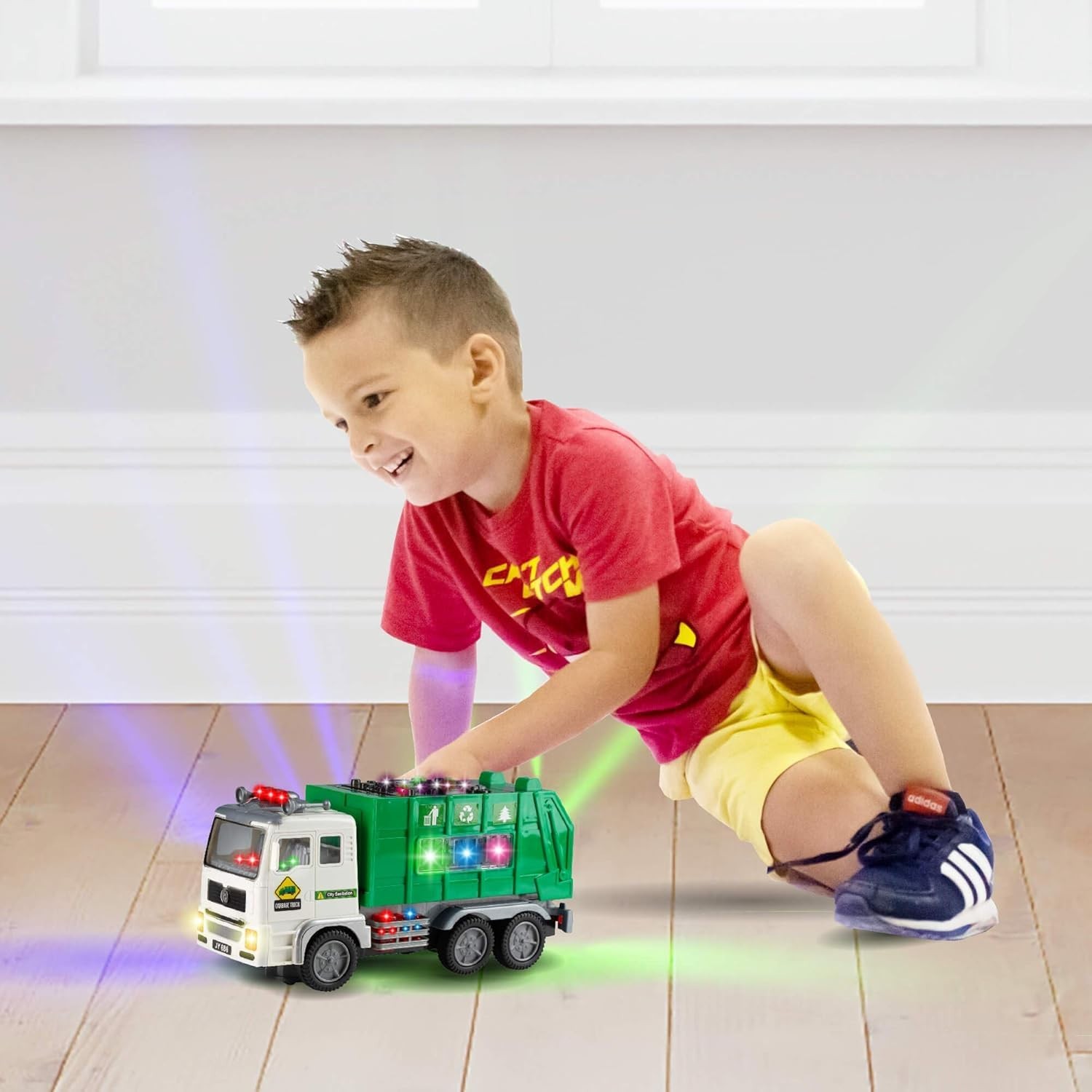 Interactive 4D Toy Garbage Truck with Lights & Sounds – Perfect Gift for Kids 3+