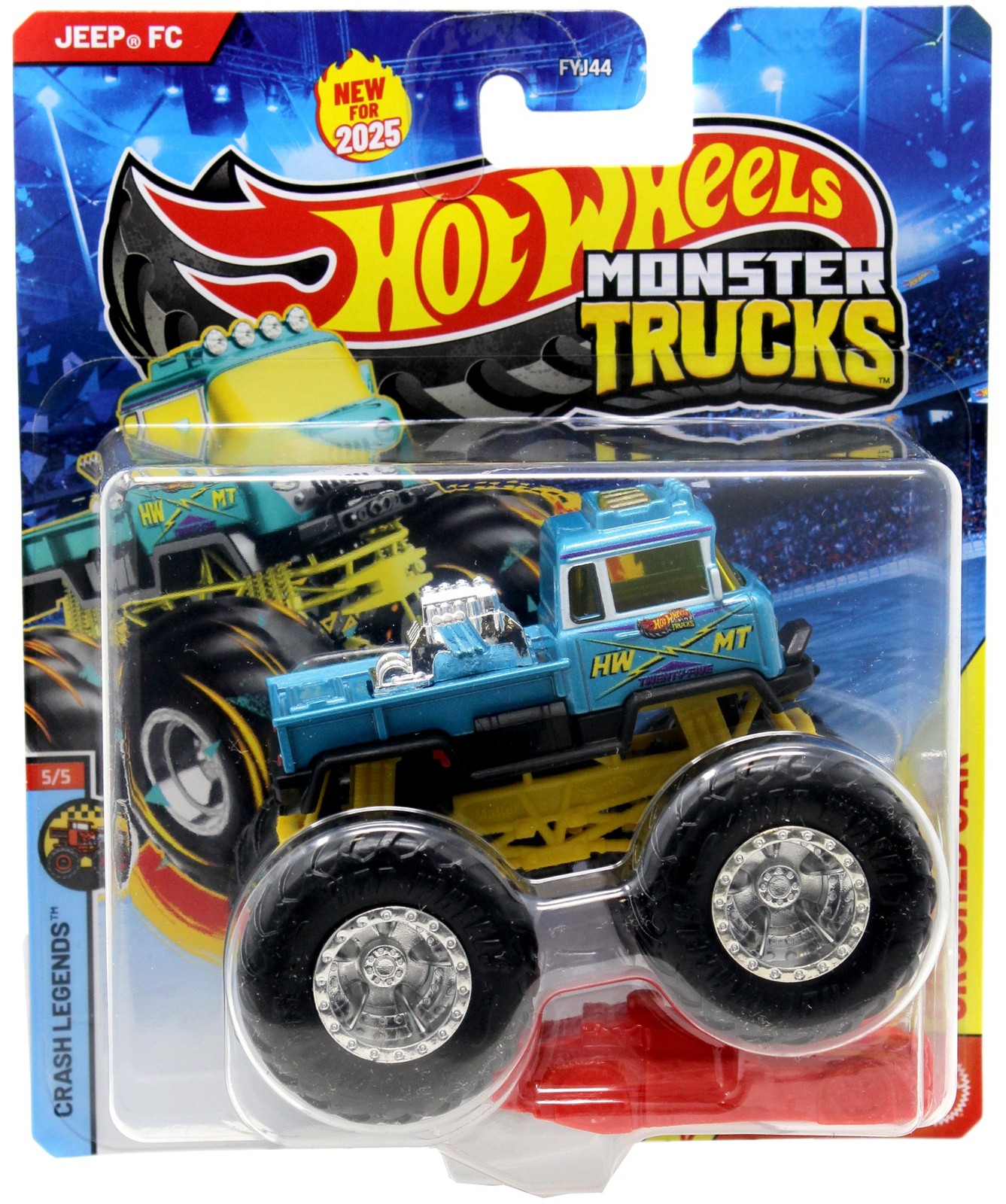 Hot Wheels Monster Trucks LIVE Jepp FC Crash Legends Diecast Car