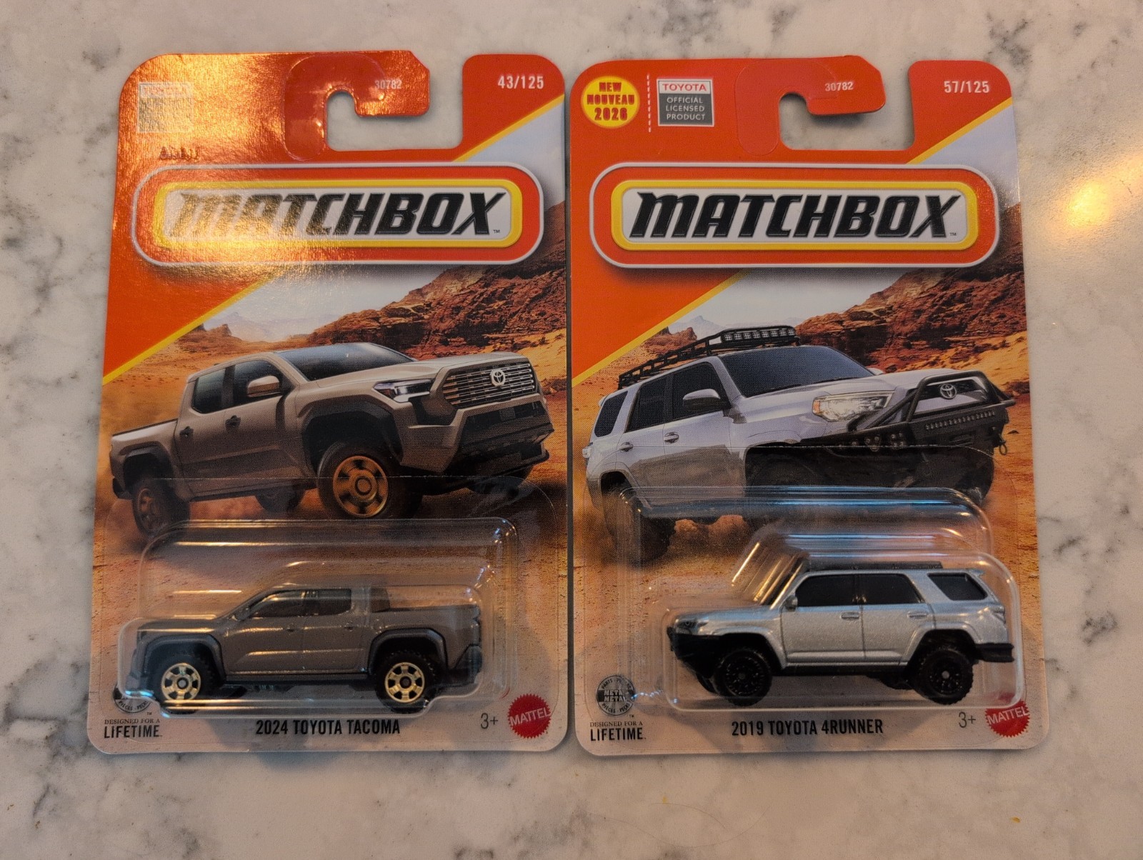 2026 Matchbox 2019 Toyota 4Runner & 2024 Toyota Tacoma. Lot Of 2