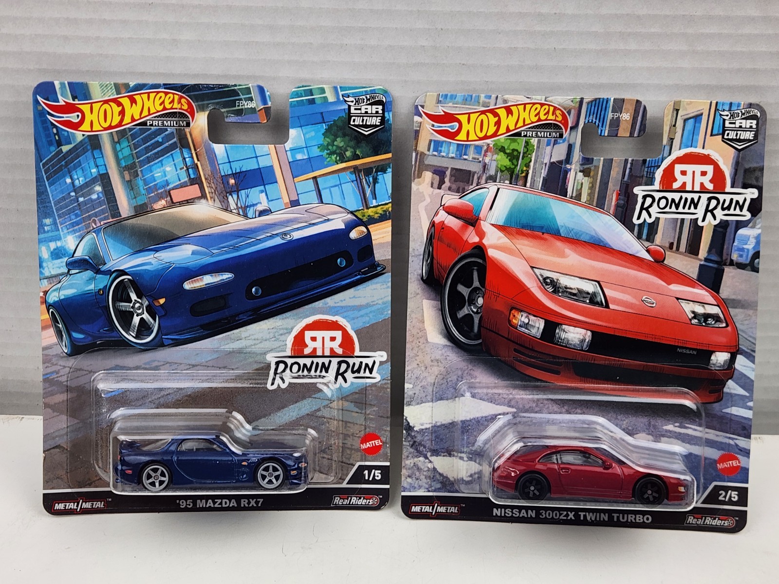 Hot Wheels Ronin Run Mazda RX-7 & Nissan 300ZX Lot of 2 Premium Car Culture