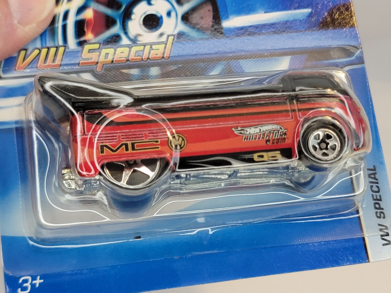 1/64 Diecast 2005 Hot Wheels Volkswagen Drag Truck, Red/Black, VW SPECIAL #186