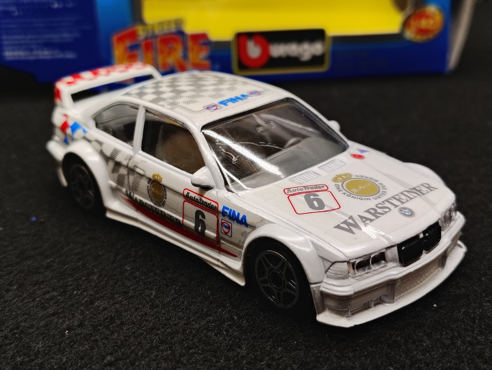 Bburago 4197 BMW M3 GTR DTM Vintage 1/43 SCALE DIE-CAST Warsteiner Fina