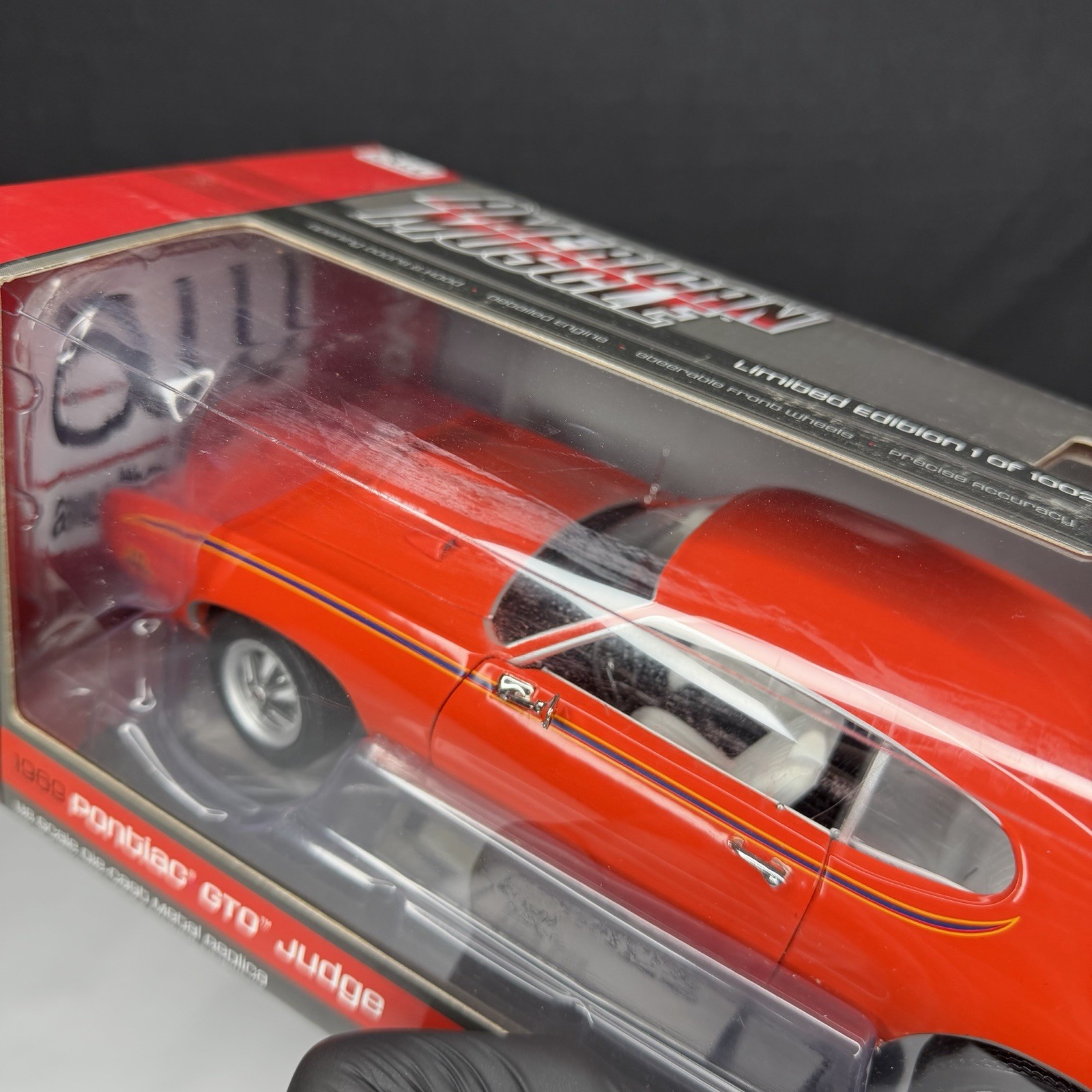 Auto World AW 1969 Pontiac GTO Judge Orange Limited /1000 1/18 Scale