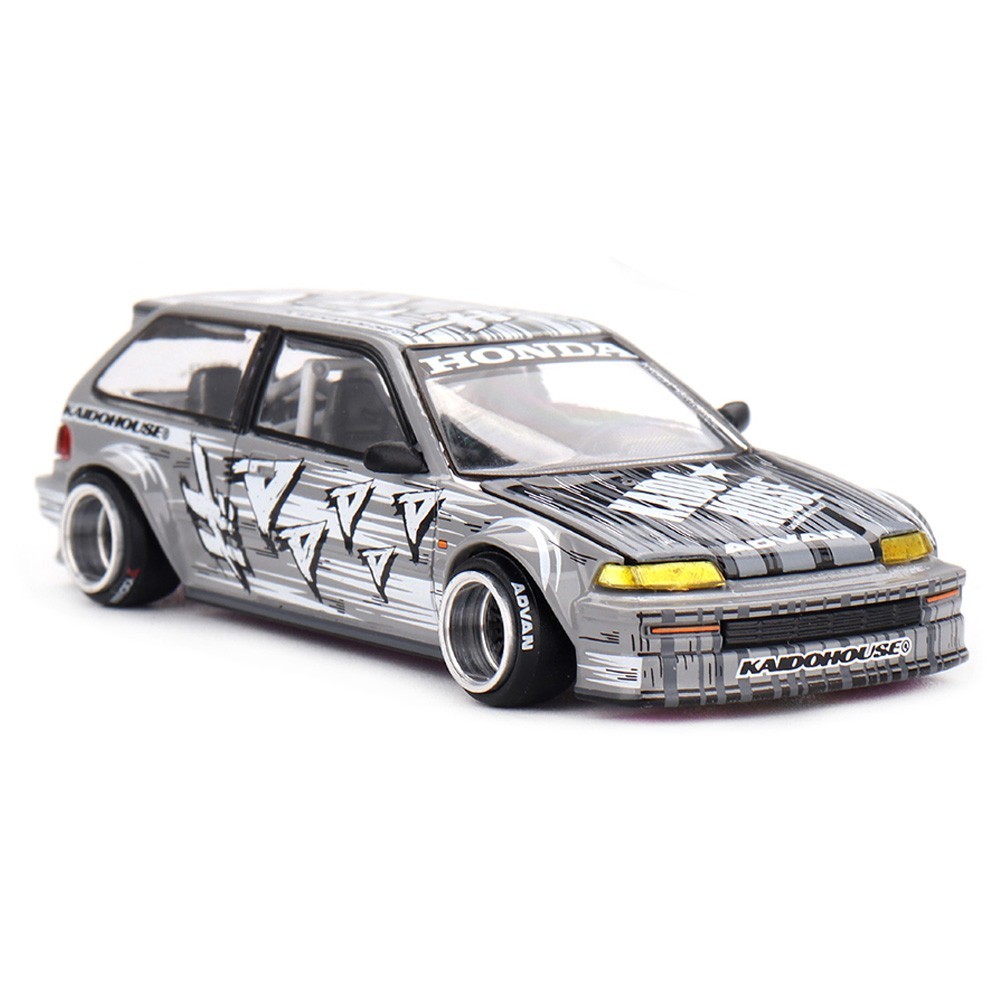 1/64 Kaido House x Mini GT Honda Civic (EF) Kaido Manga V1 Silver KHMG260