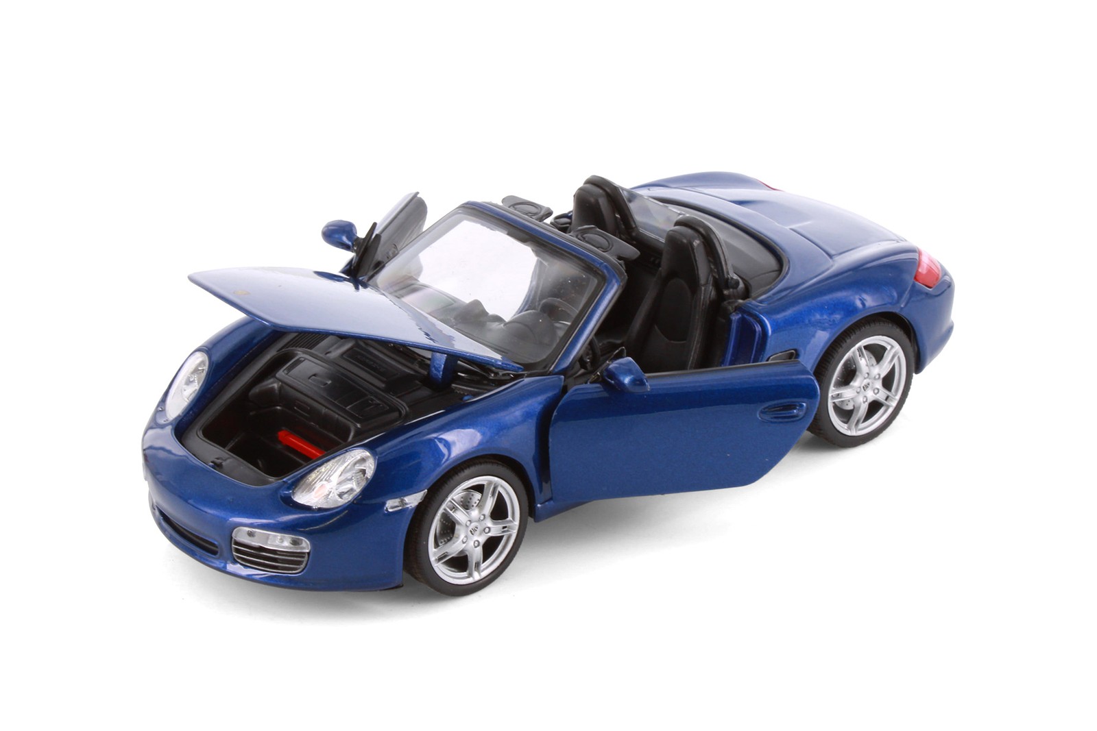 PORSCHE BOXSTER S OPEN CONVERTIBLE BLUE 1/24 DIECAST CAR SHOWCASTS 22479C/4D