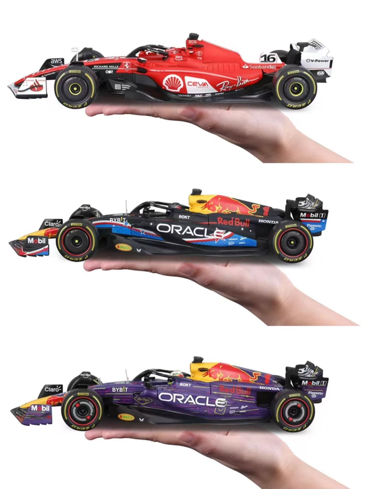 NIB Bburago 1:18 Formula F1 Racing Livery Diecast Car Ferrari & Red Bull
