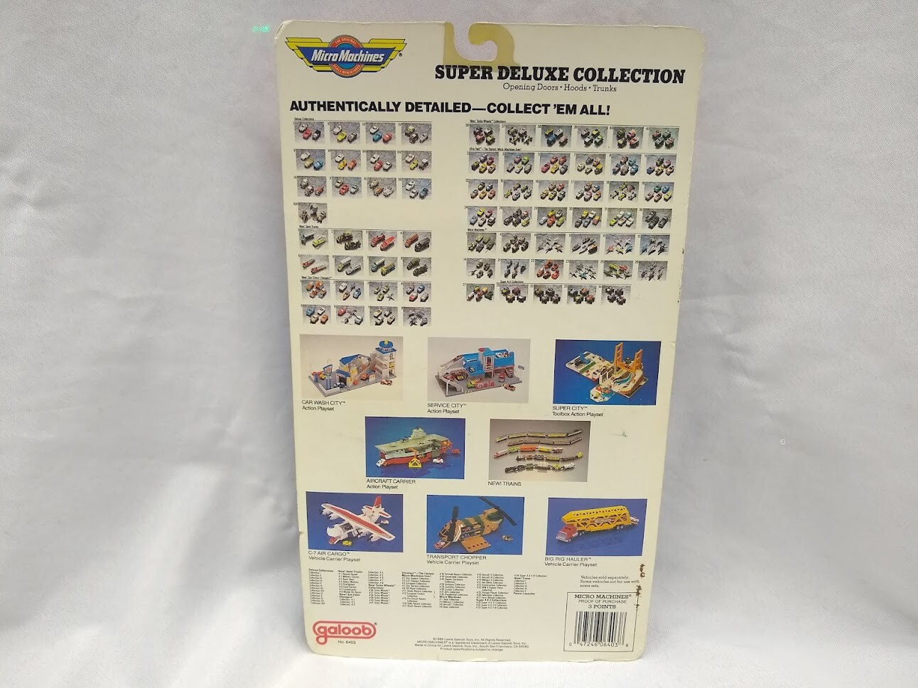 1989 Galoob Micro Machines Super Deluxe Collection – 12 cars total