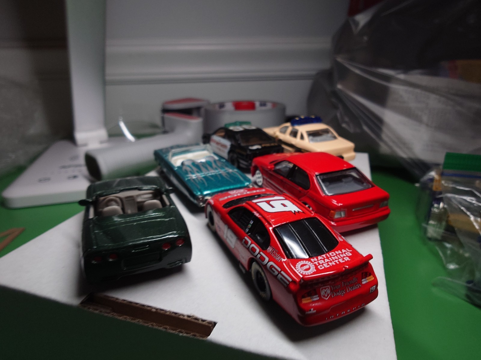 Lot Of 6 Nice Hot Wheels And Other Brand Diecast Cars, Thunderbird, Police, Bmw