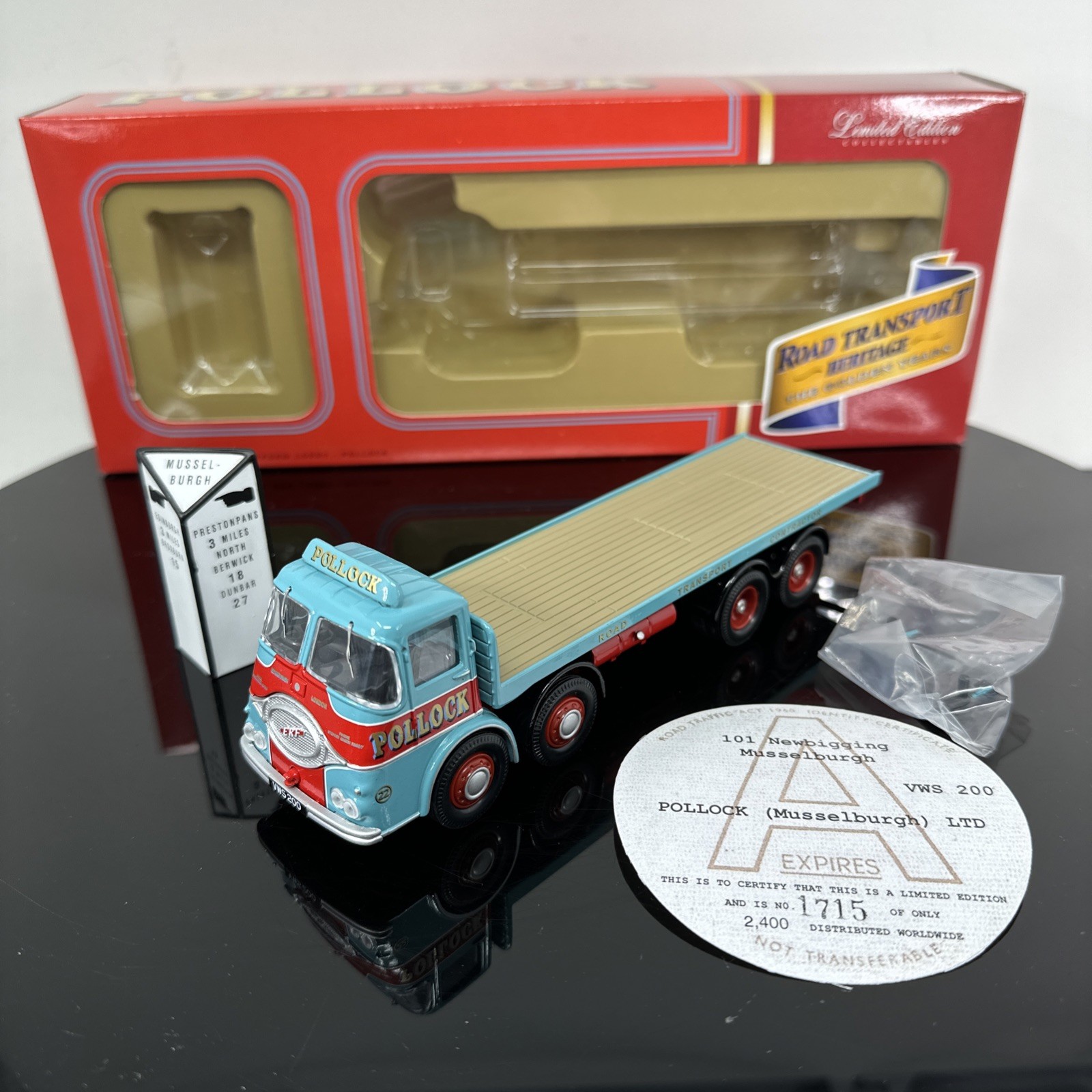 CORGI ROAD TRANSPORT HERITAGE 1:50 ERF KV 8 WHEEL PLATFORM LORRY POLLOCK CC10503