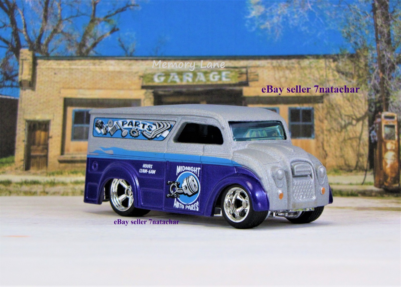 1950s Retro Parts Shop Panel Truck Hot Rod Van Hauler Model Delivery C