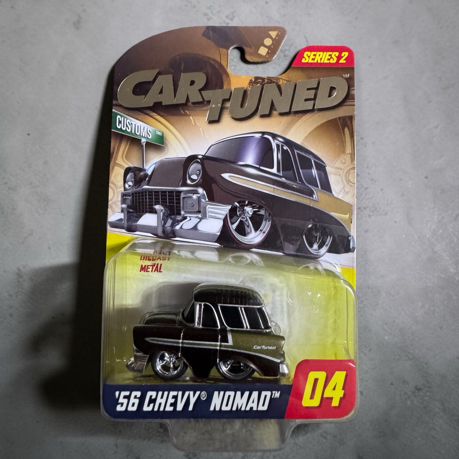 CarTuned Series 2 1956 Chevy Nomad Diecast Car Black Customs