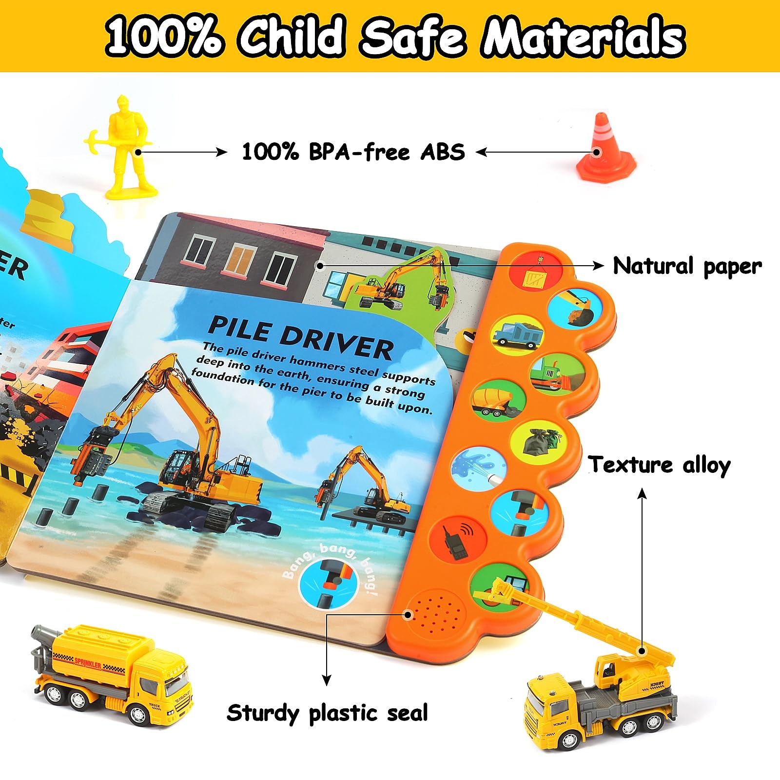 Construction Toys with Sound Books – Dig It! Dump It! Build It! Construction …