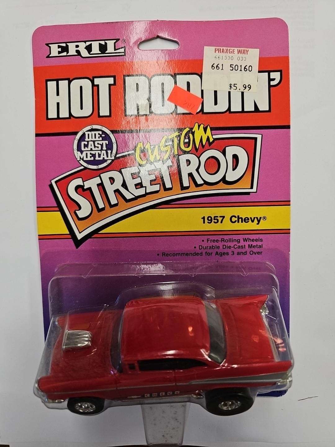 Ertl Hot Rodding’ Red 1957 Chevy Custom Street Rod 1/43 Scale 20f