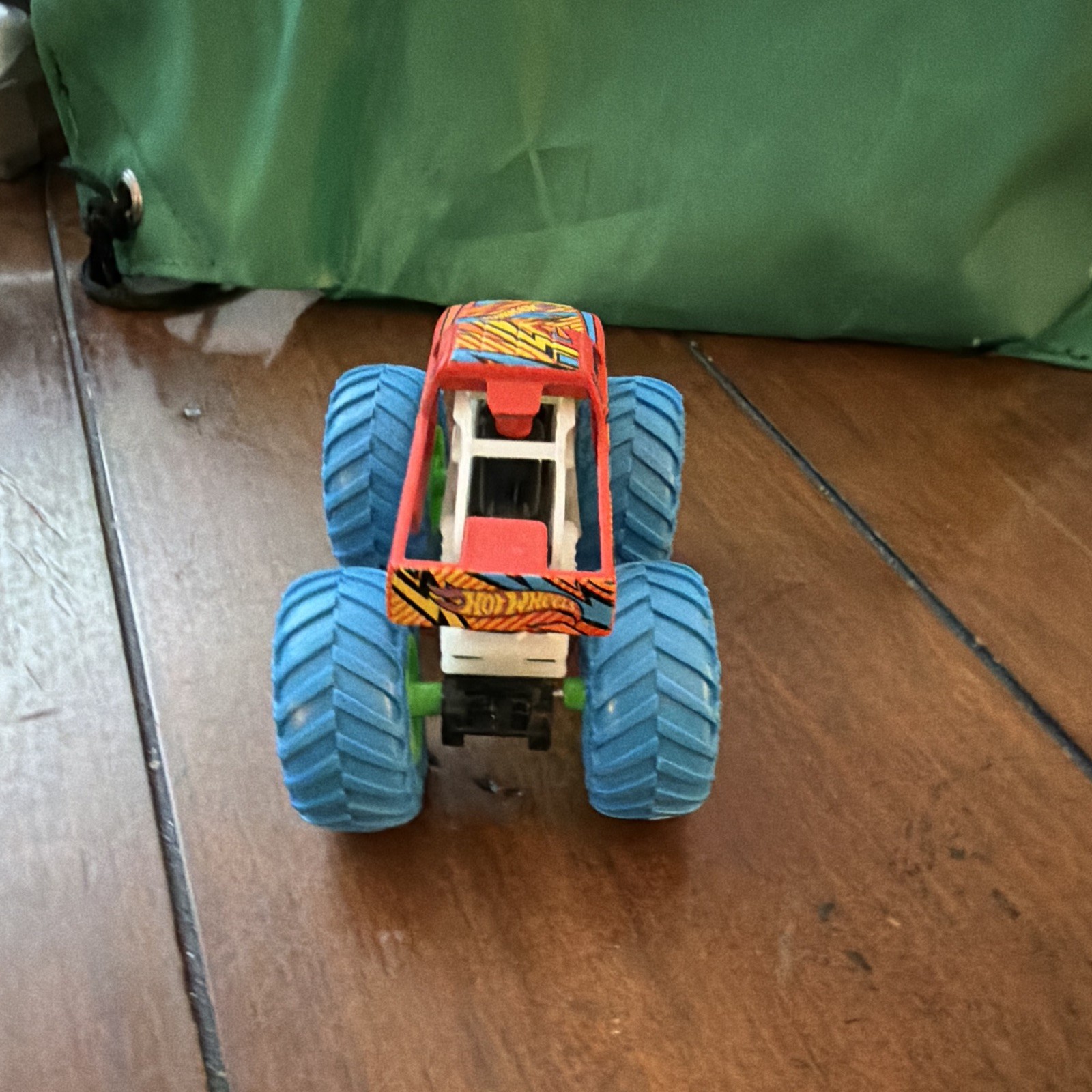 Hot Wheels Monster Truck Red Frame w/ Blue Tires Multicolor Graphics