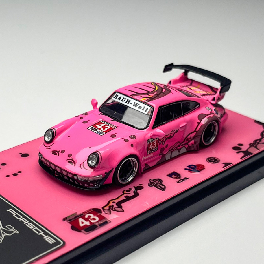 Flame 1:64 Scale Porsche RWB Modification 993 964 Alloy Diecast Model Car Gifts