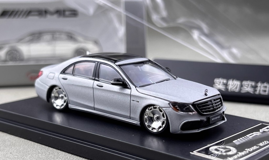 RM 1:64 Silver S63 W222 V12 VIP Luxury Sedan Sport Model Diecast Collect Car