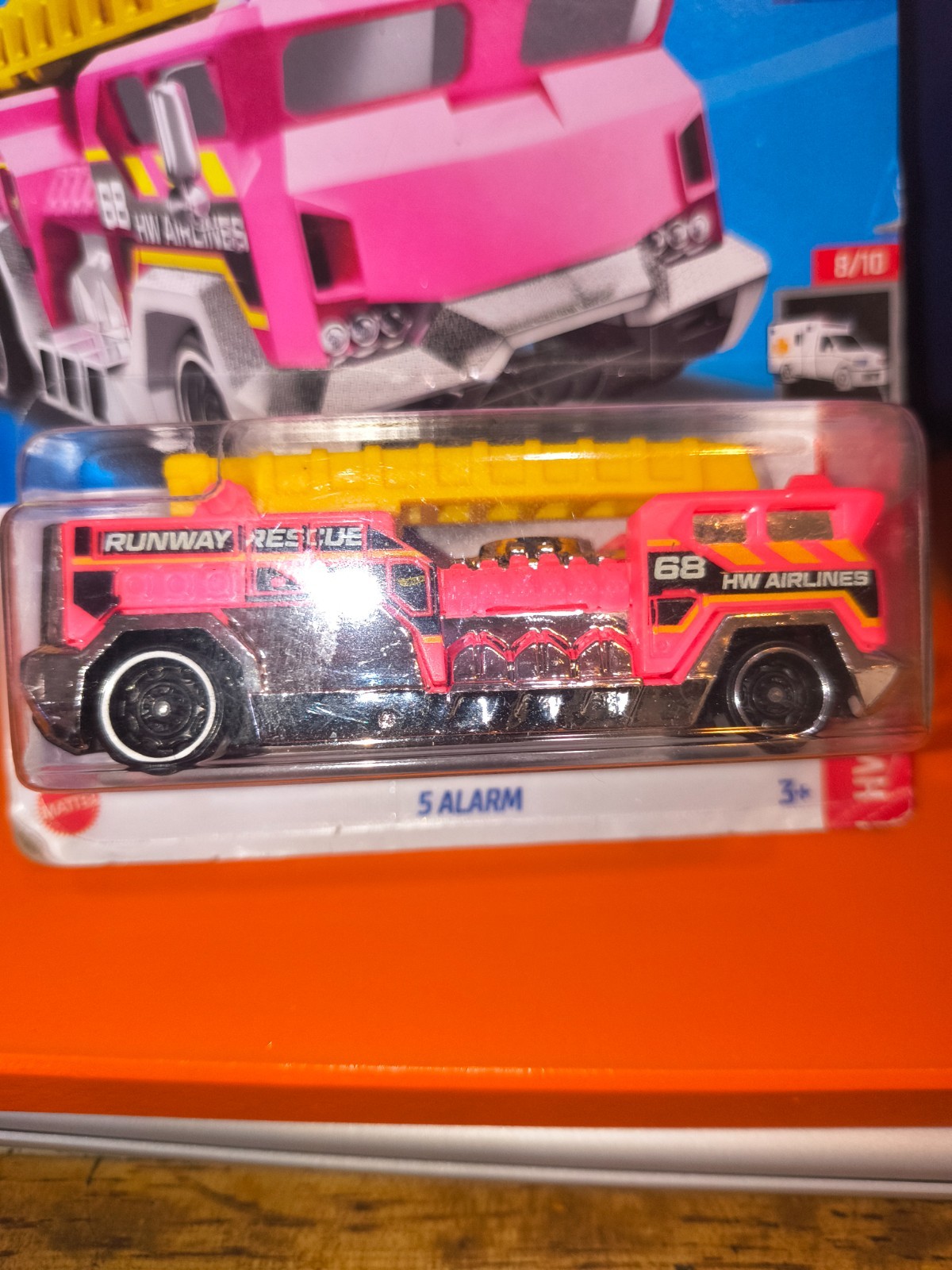 2022 Hot Wheels HW RESCUE 8/10 5 Alarm 230/250 Firetruck PINK #230 HCW27