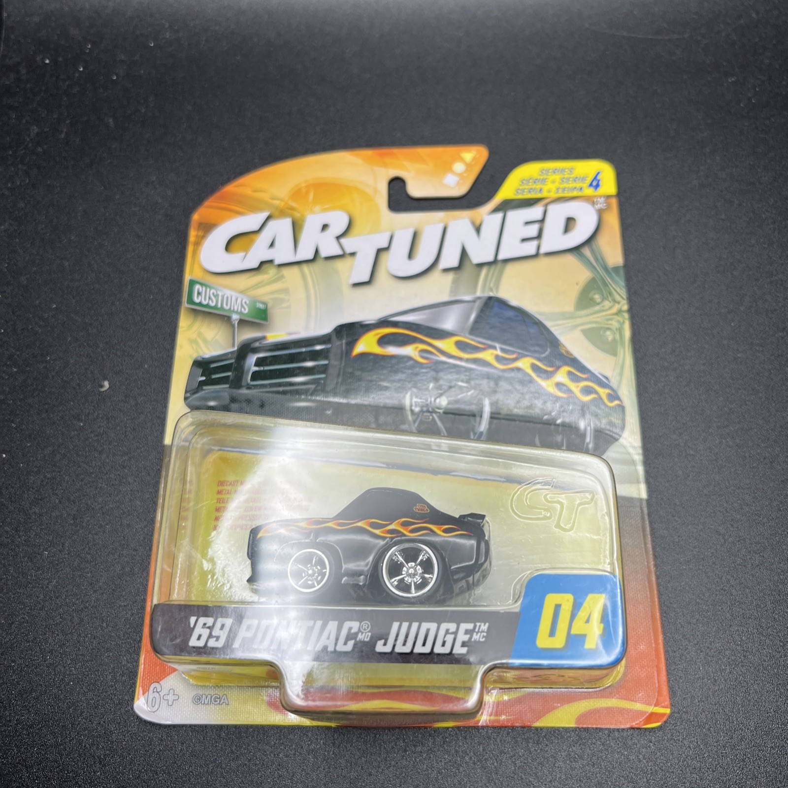 2025 Car Tuned Series 4 ~ ‘69 Pontiac Judge ~ Black W/Flames ~ Customs #04 ~ NEW