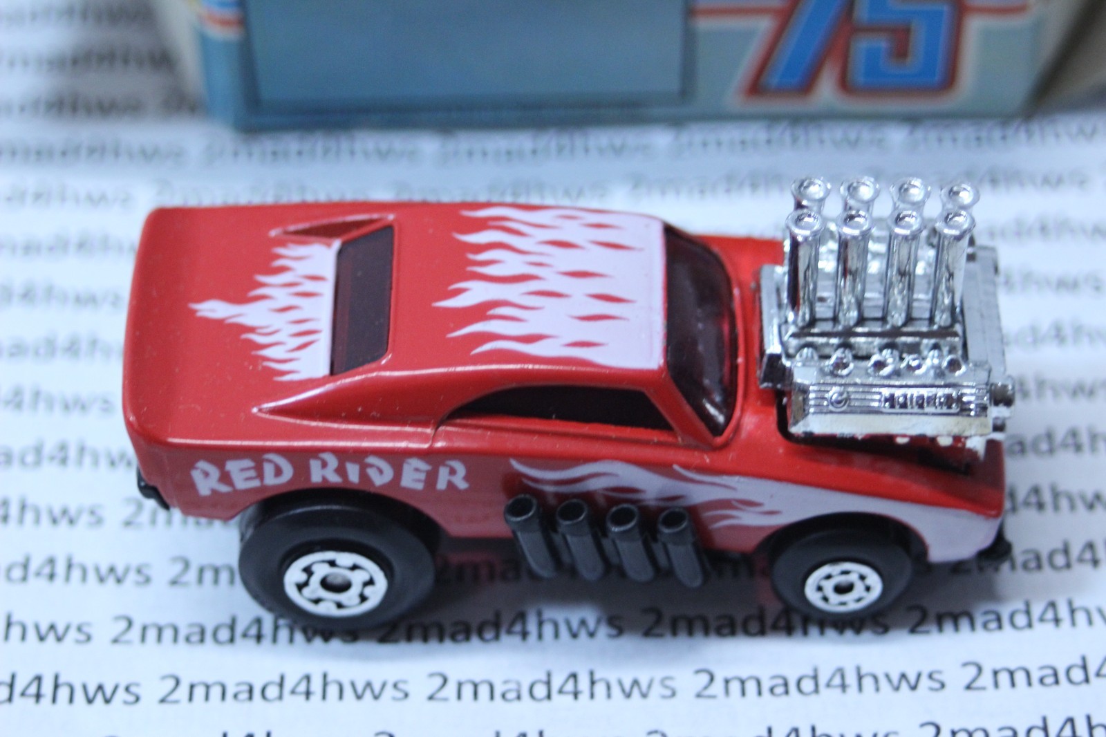 MATCHBOX LESNEY SUPERFAST MB48 RED RIDER- RARE USA PICTURE BOX, BOXED VINTAGE