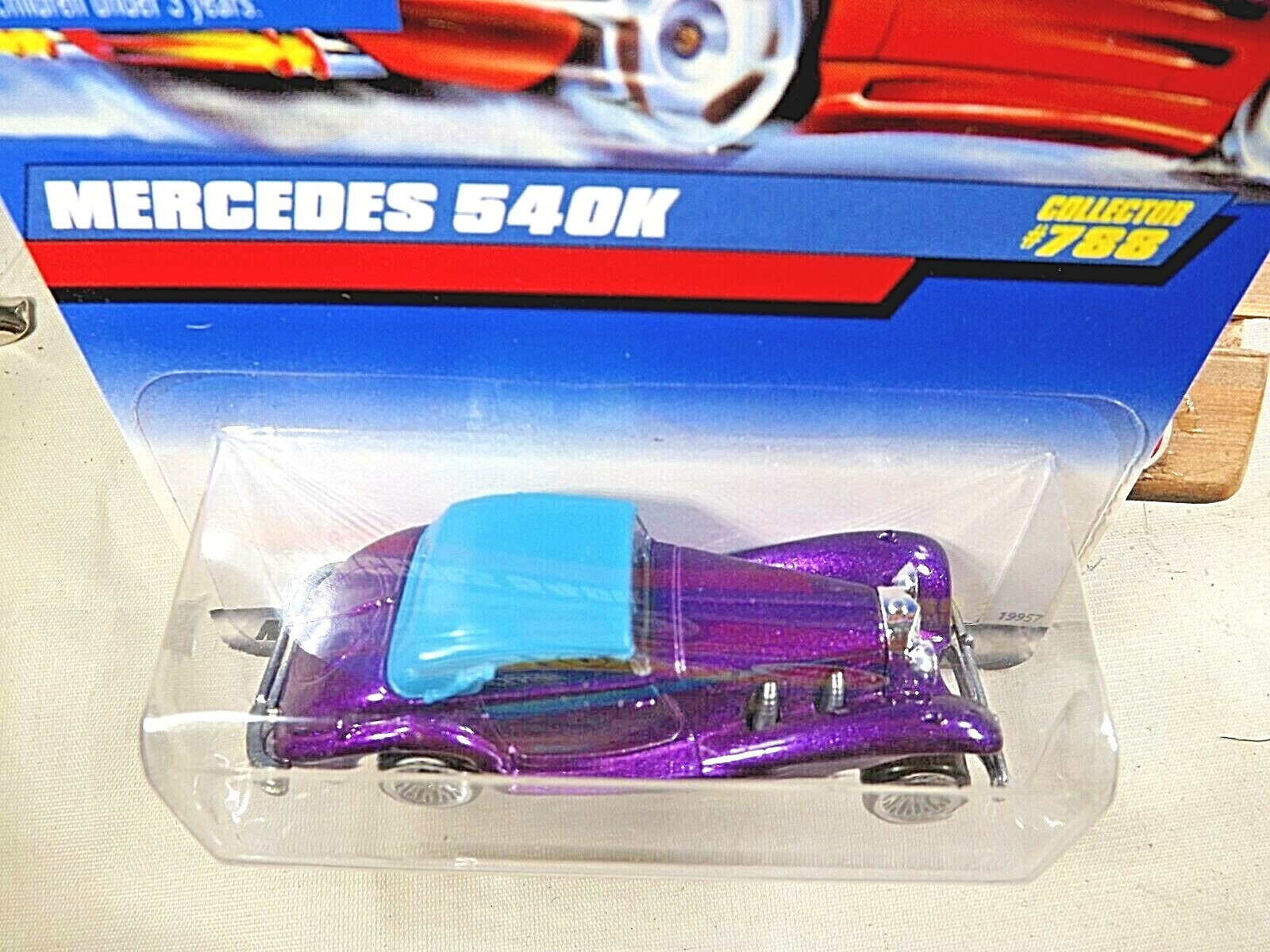 1997 Hot Wheels Mainline/Collector #788 MERCEDES 540K Purple w/Lace Sp- Variant