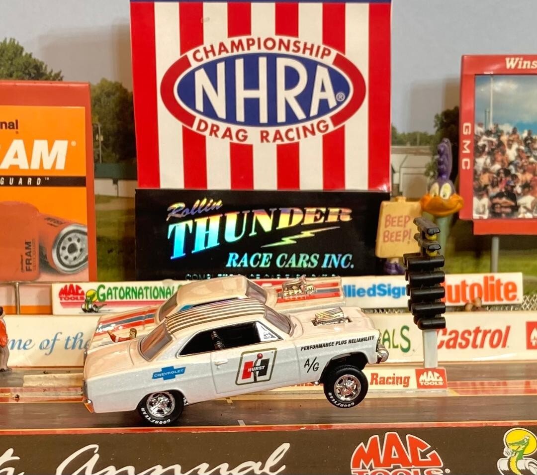 1967 CHEVY NOVA A/GAS BLOWN & INJECTED GASSER HURST NHRA DRAG RACING MIP