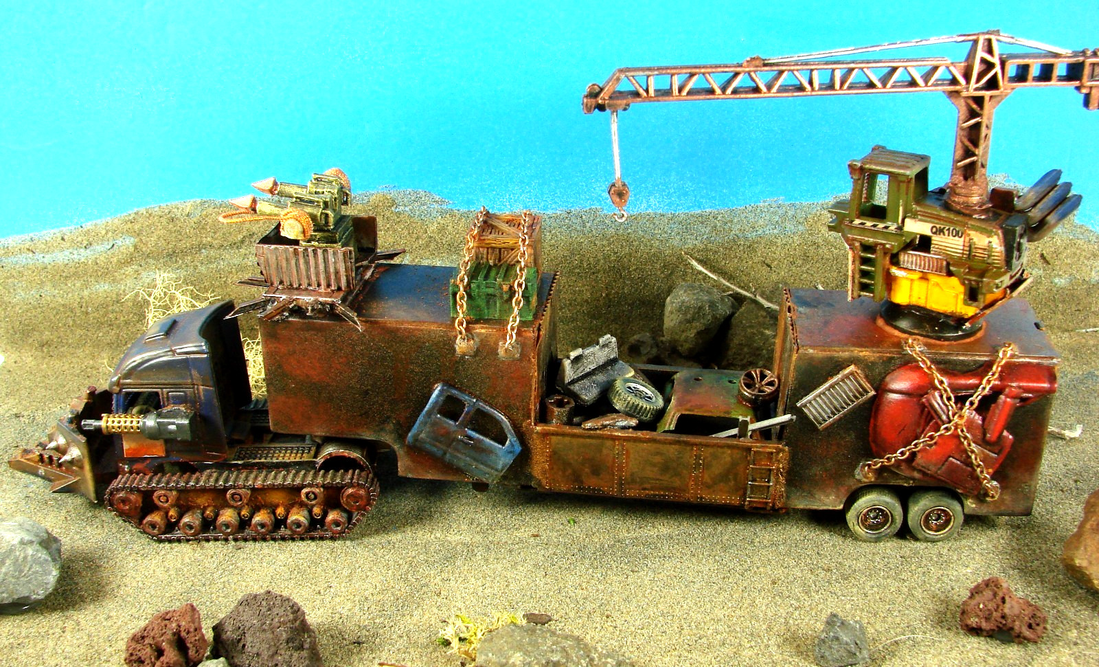 Gaslands War Rig Metal Scapper Custom Diecast 1/80 Mad Max Wastelands