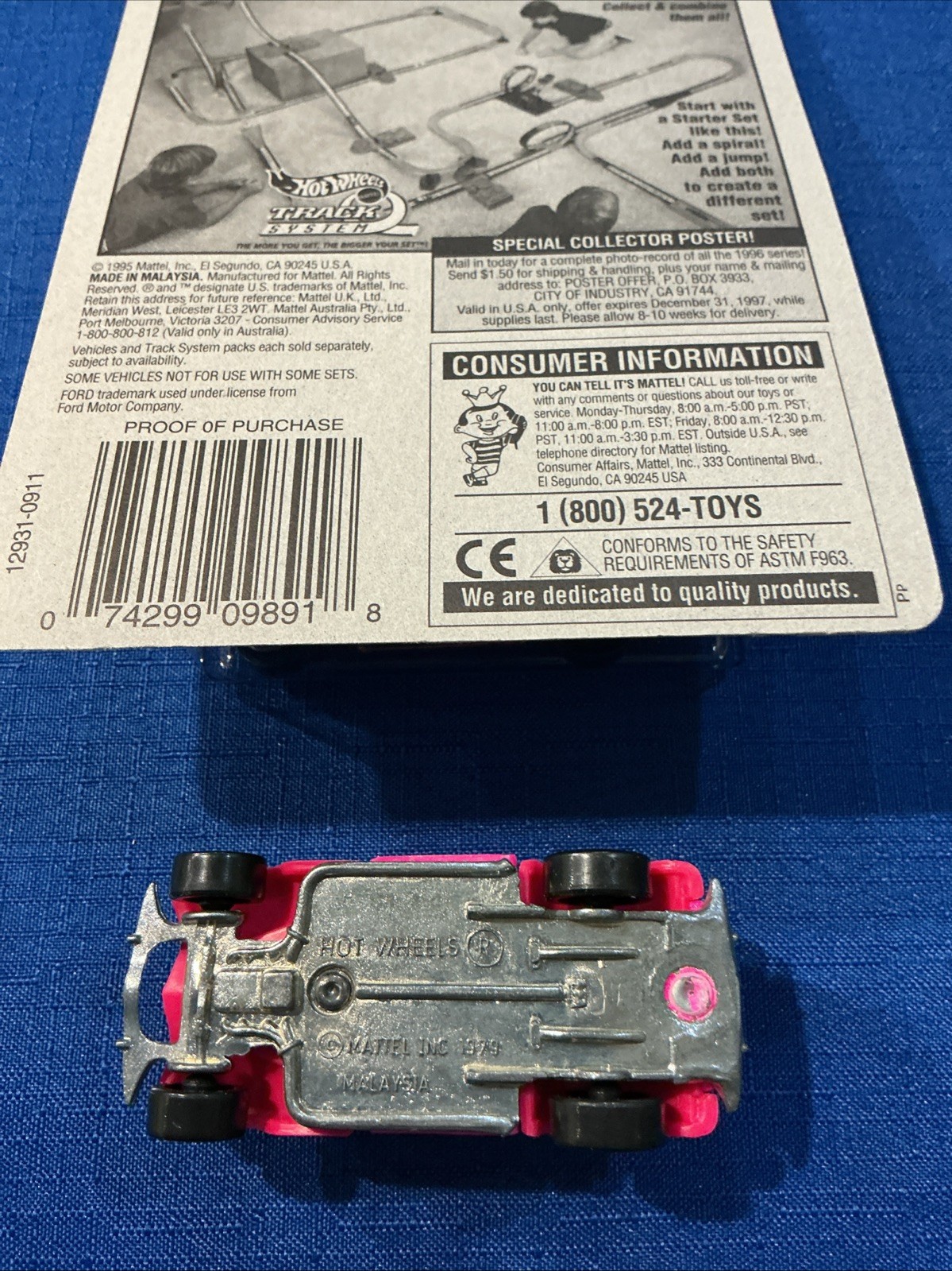 2 Vintage 1995 Hot Wheels Collectors #451 Pink 3-Window ‘34 Both New