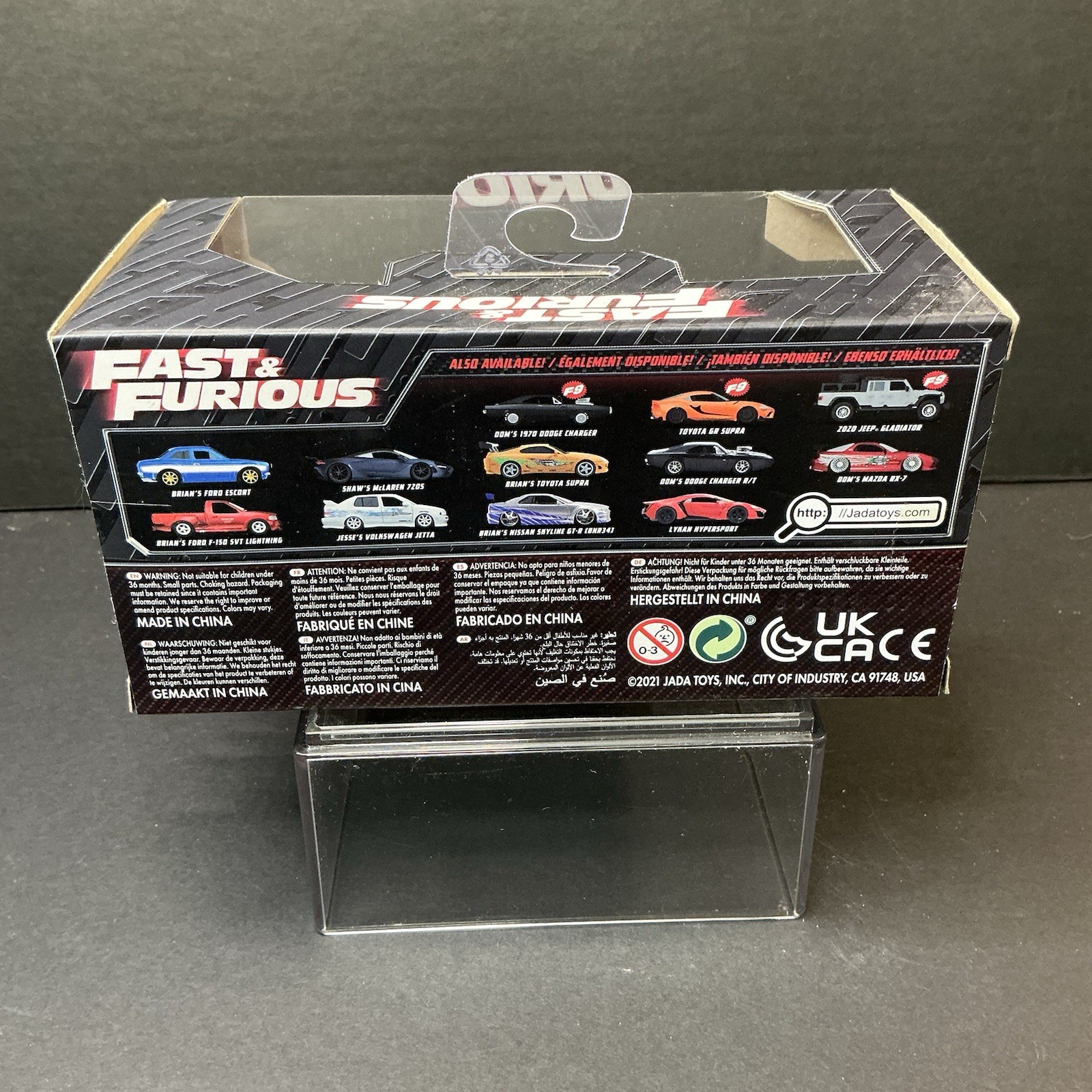 JADA Fast & Furious BRIAN’S NISSAN SKYLINE GT-R BNR34 Silver Diecast 1:32 Scale