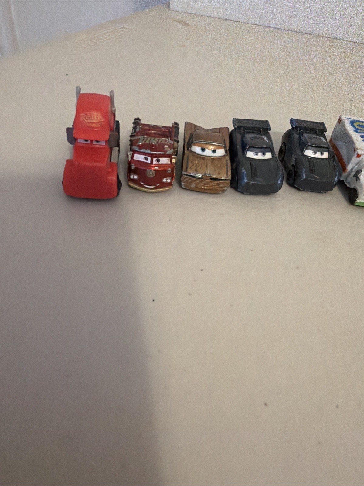 10 Disney Pixar Cars/mixed Lot(6)mini racers(4) Non Roll/played W/Condition/B146