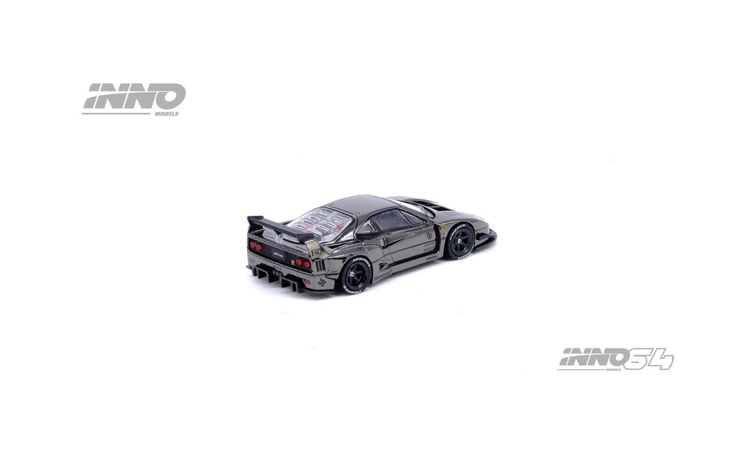 1:64 Inno64 Ferrari F40 LBWK Liberty Walk Chrome Black IN64-LBWKF40-CHB Diecast