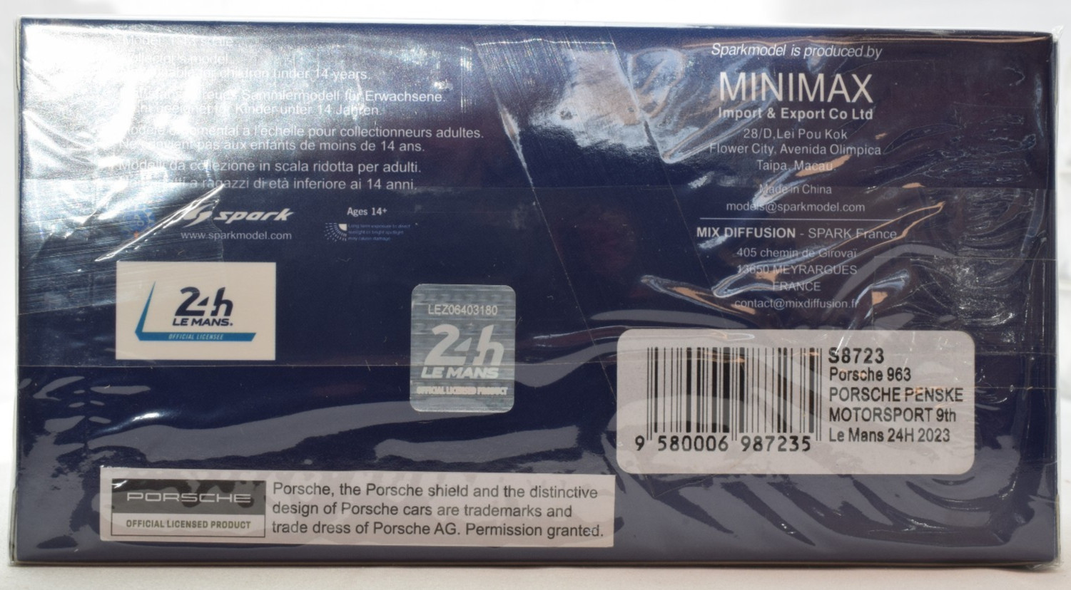 Spark Porsche 963 #5 – Penske Motorsport – 2023 24hr Le Mans 1:43 Car S8723