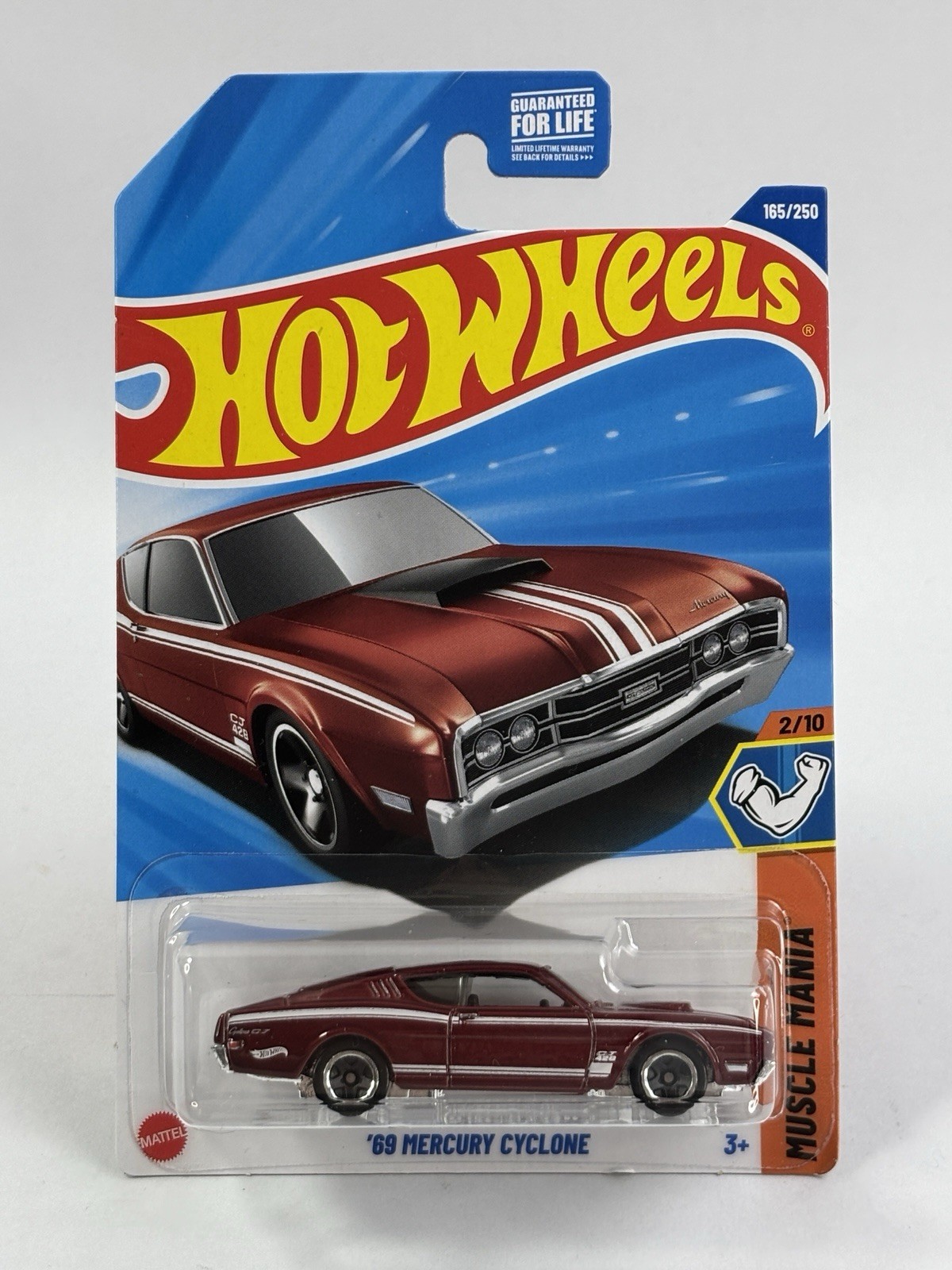 Hot Wheels 69 Mercury Cyclone Maroon Muscle Mania 165/250 Mainline New