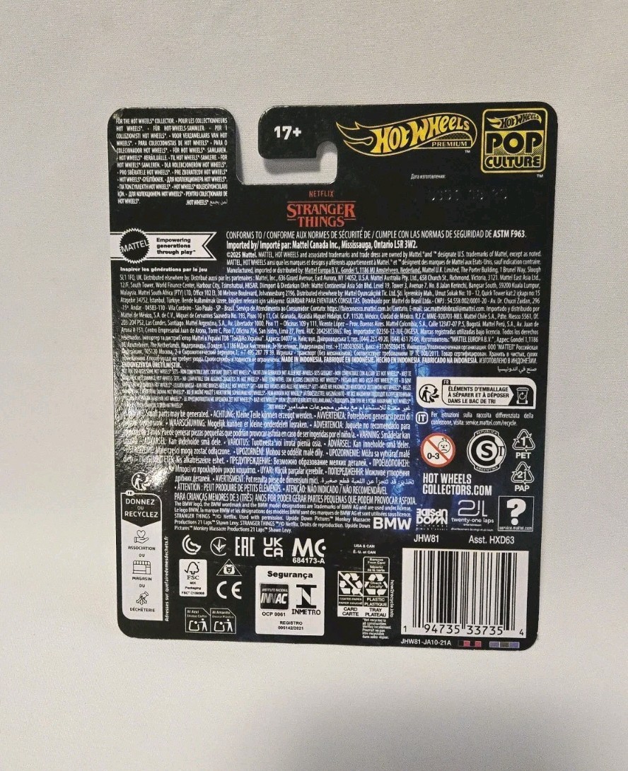 Hot Wheels Premium Pop Culture Stranger Things 1983 BMW 733i COLLECTORS ITEM 🔥