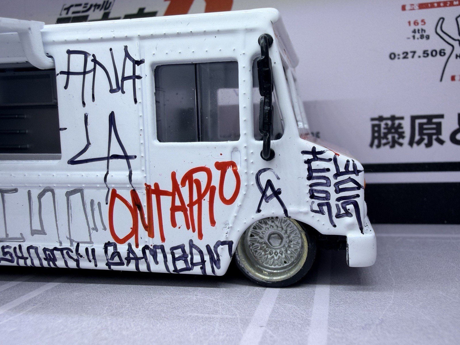Food Truck MIJO 1:64 Die-cast American Diorama California Graffiti Taco Truck