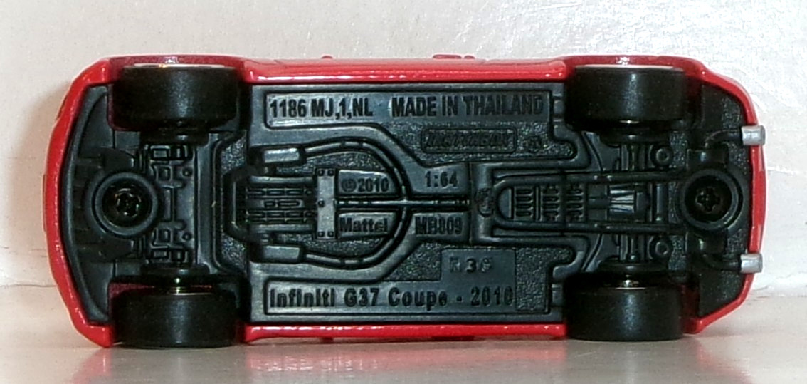 LOOSE 2021 MATCHBOX 1:64 RED 2010 INFINITI G37 COUPE WHEEL SWAP REAL RIDERS
