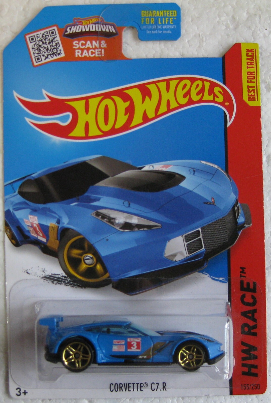 Hot Wheels 2015 HW Race CORVETTE C7 R blue 155/250
