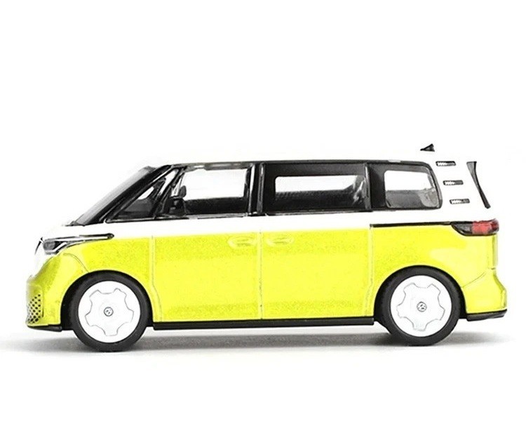 Mini GT Volkswagen ID.Buzz Candy White Pomelo Yellow 1:64 Model Car MGT01110-1A