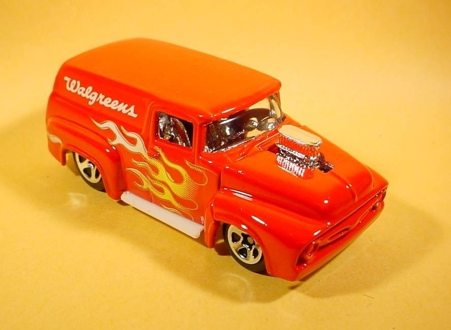 HOT WHEELS RED WALGREENS 56 FORD PANEL TRUCK MINT LOOSE