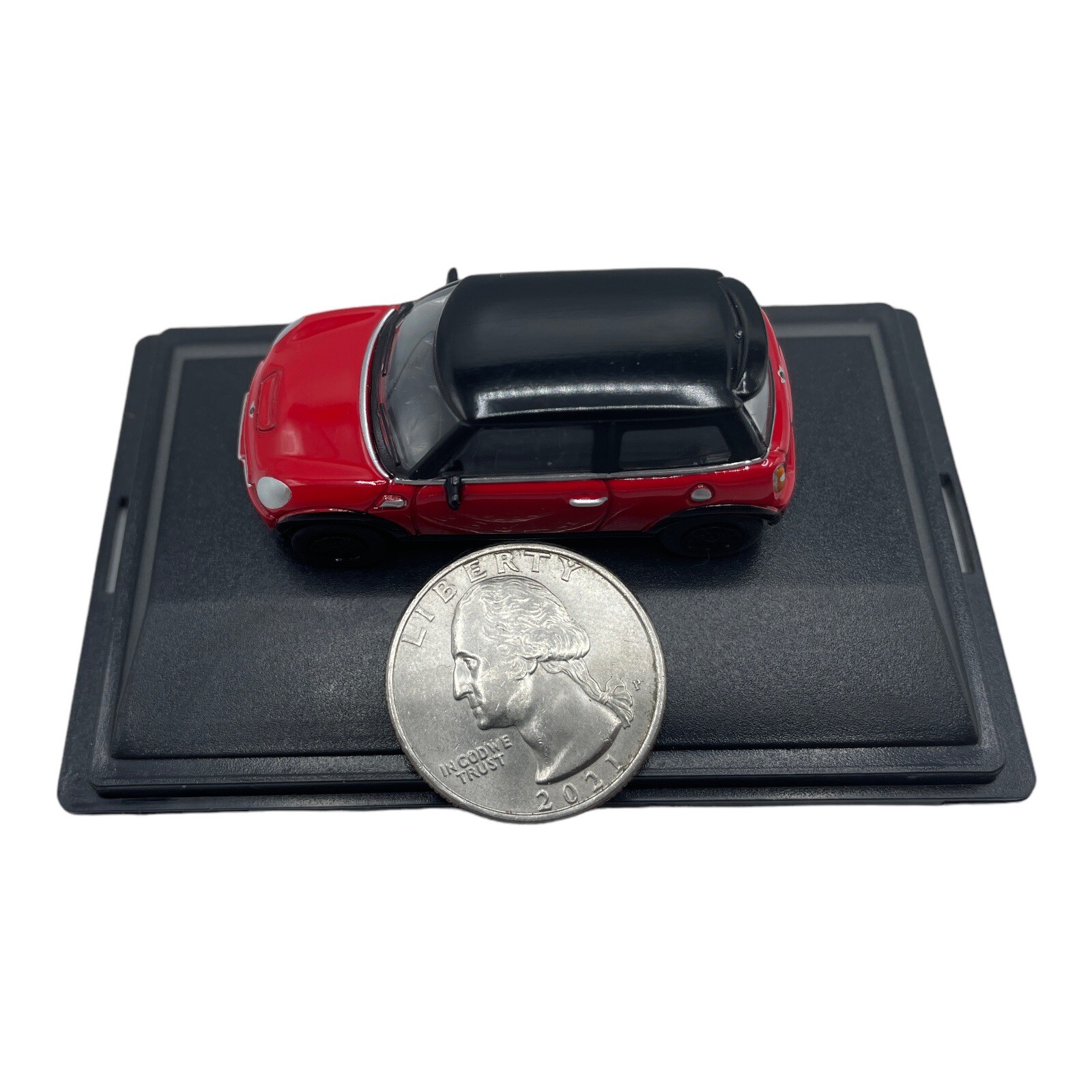 MINI Cooper S Hardtop R56 Chili Red with Black Roof Diecast car Pair of Two