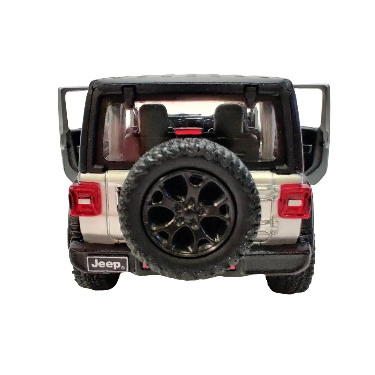 KINSMART 1:34 SCALE 2018 Jeep wrangler Hard Top DIECAST MODEL CAR (SILVER)